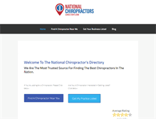 Tablet Screenshot of nationalchiropractorsdirectory.com